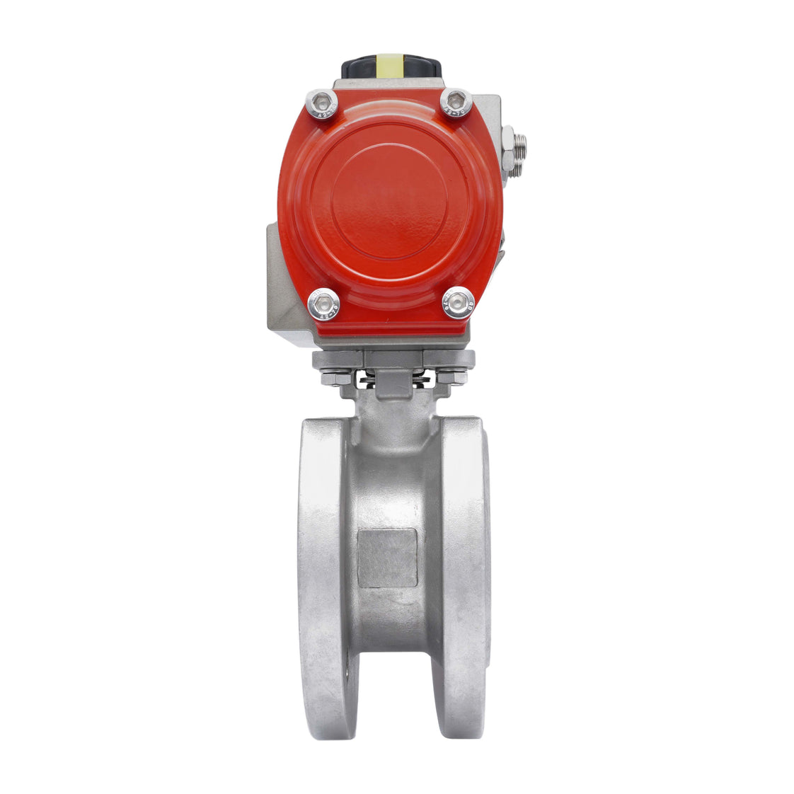 DN15 PN40 1-Piece 2-Way Pneumatic Stainless Steel Flanged Ball Valve Double-acting