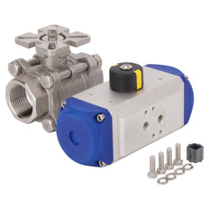 G1'' 2-Way Stainless Steel Pneumatic Ball Valve Spring Closed - BL2SA3
