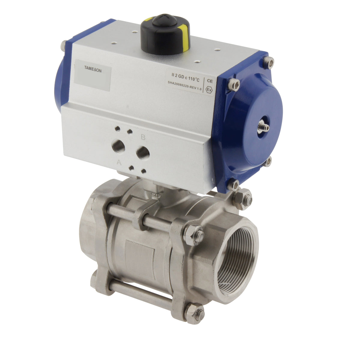 G3'' 2-Way Stainless Steel Pneumatic Ball Valve Double Acting - BL2SA3