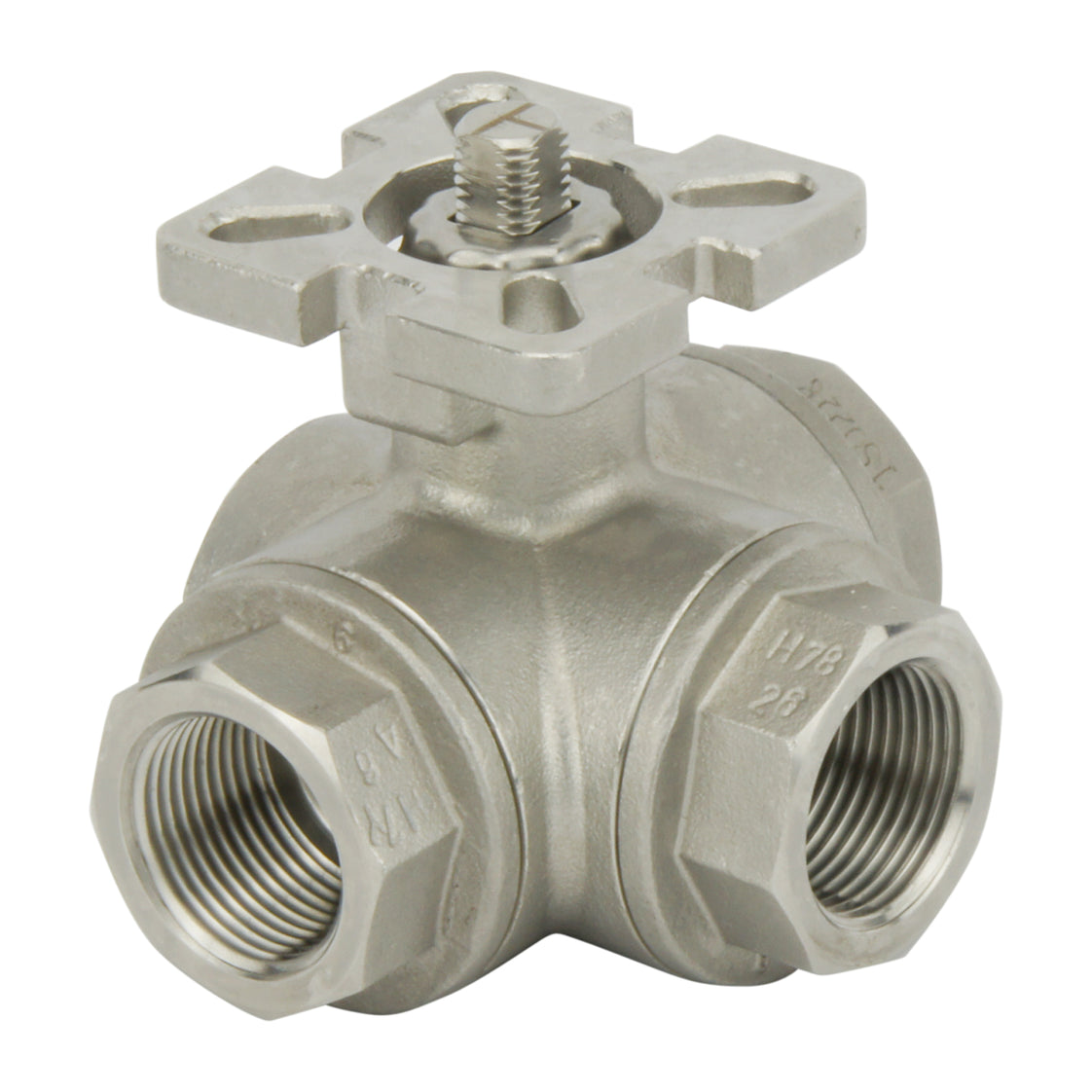 G3/8'' 3-Way T-port Stainless Steel Pneumatic Ball Valve Spring Open - BL3SA