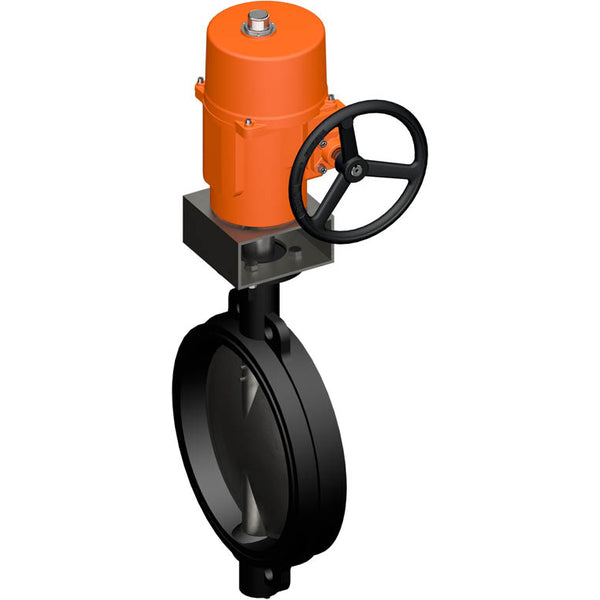 Belimo Butterfly Valve DN450/PN16 Wafer 120-240VAC/DC Modulating GGG40 EPDM IP67 ISO 5211 MFT Terminals 55s 1500Nm D6450N/SY8-230A-MF-T