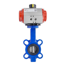 Pneumatic Butterfly Valve DN50 (2 inch) Lug Cast Iron Stainless Steel NBR Spring Opening