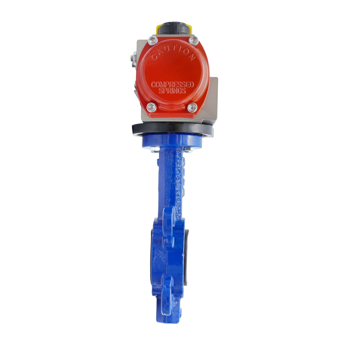 Pneumatic Butterfly Valve DN65 (2-1/2 inch) Wafer Cast Iron GGG 40 EPDM Spring Opening