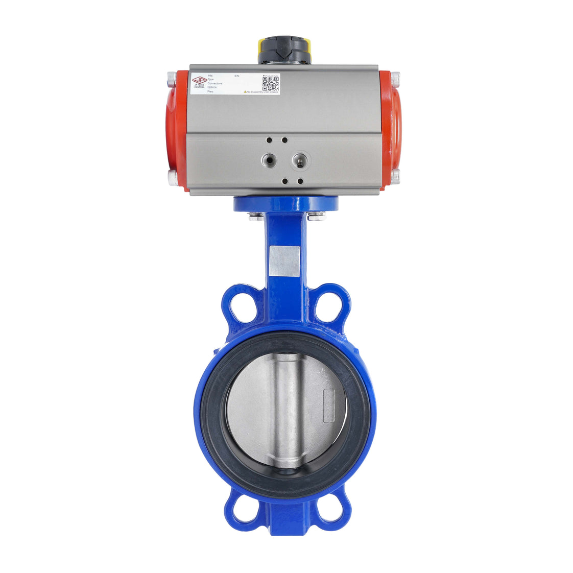 Pneumatic Butterfly Valve DN100 (4 inch) Lug Cast Iron Stainless Steel EPDM Spring Closing