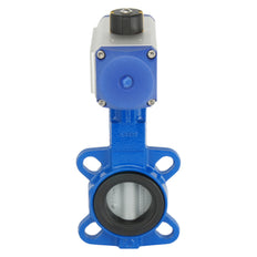 DN40 (1-1/2 inch) Wafer Pneumatic Butterfly Valve GGG40-Stainless Steel-EPDM Spring Closed - BFLW