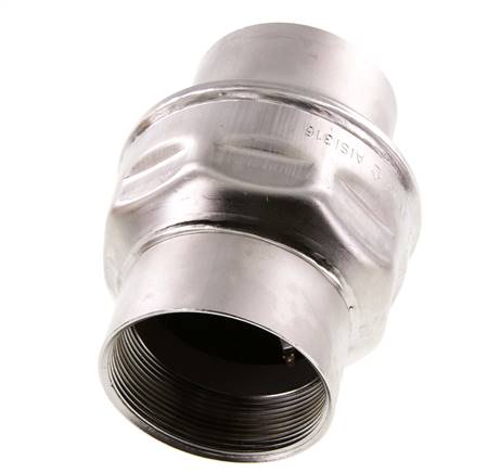 G2 1/2'' Stainless Steel 316 Check Valve FKM 0.03-16bar (0.44-232psi) - NSF ANSI 61