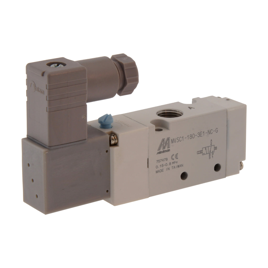 NPT 1/8'' 24V DC 3/2-Way NO Solenoid Valve 1.5-8bar MVSC1