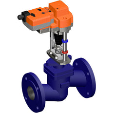 Belimo Globe Valve 30mm Flange DN100 Kvs145 24VAC/DC Fail-Safe 150s MP-Bus 0-10/2-10V 2000N IP54 H6100SP/AVK24A-MP-TPC