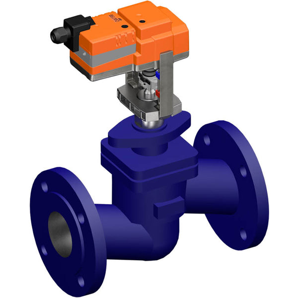 Belimo Globe Valve DN65 Flange 18mm Stroke Kvs58 24VAC/DC 35s MP-Bus 0-10/2-10V 1500N IP54 H664SP/SVC24A-MP-TPC