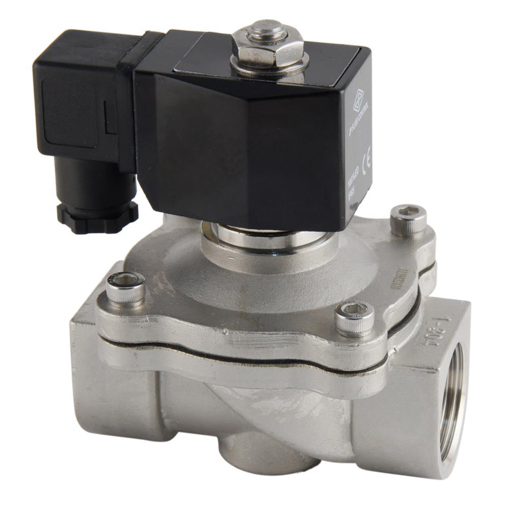 Solenoid Valve DF-SA 1'' stainless steel FKM 0-6bar 12V DC