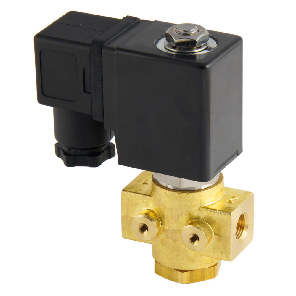 Solenoid Valve ST-DB 1/8'' NO brass FKM 0-12bar 120V AC