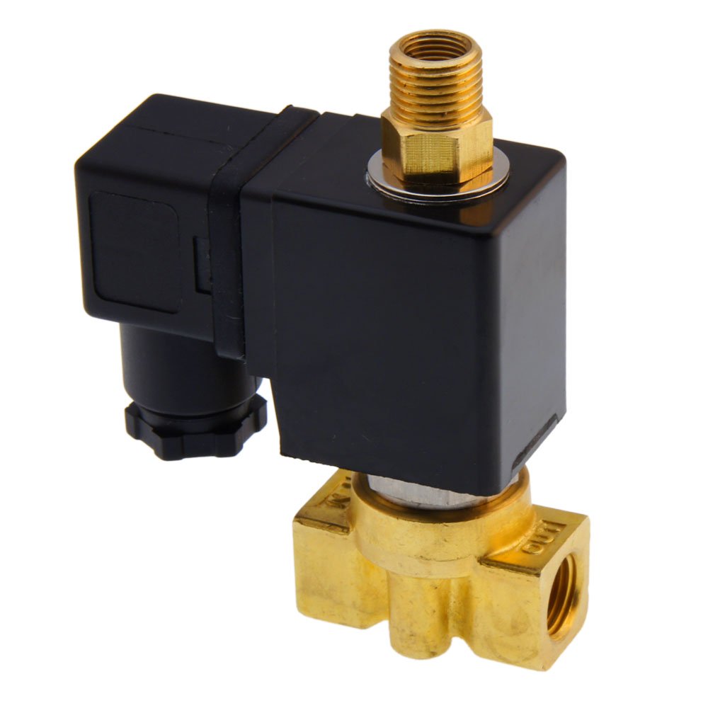 Solenoid Valve TW-DA 1/4'' 3/2 way NC brass EPDM 0-5bar 120V AC