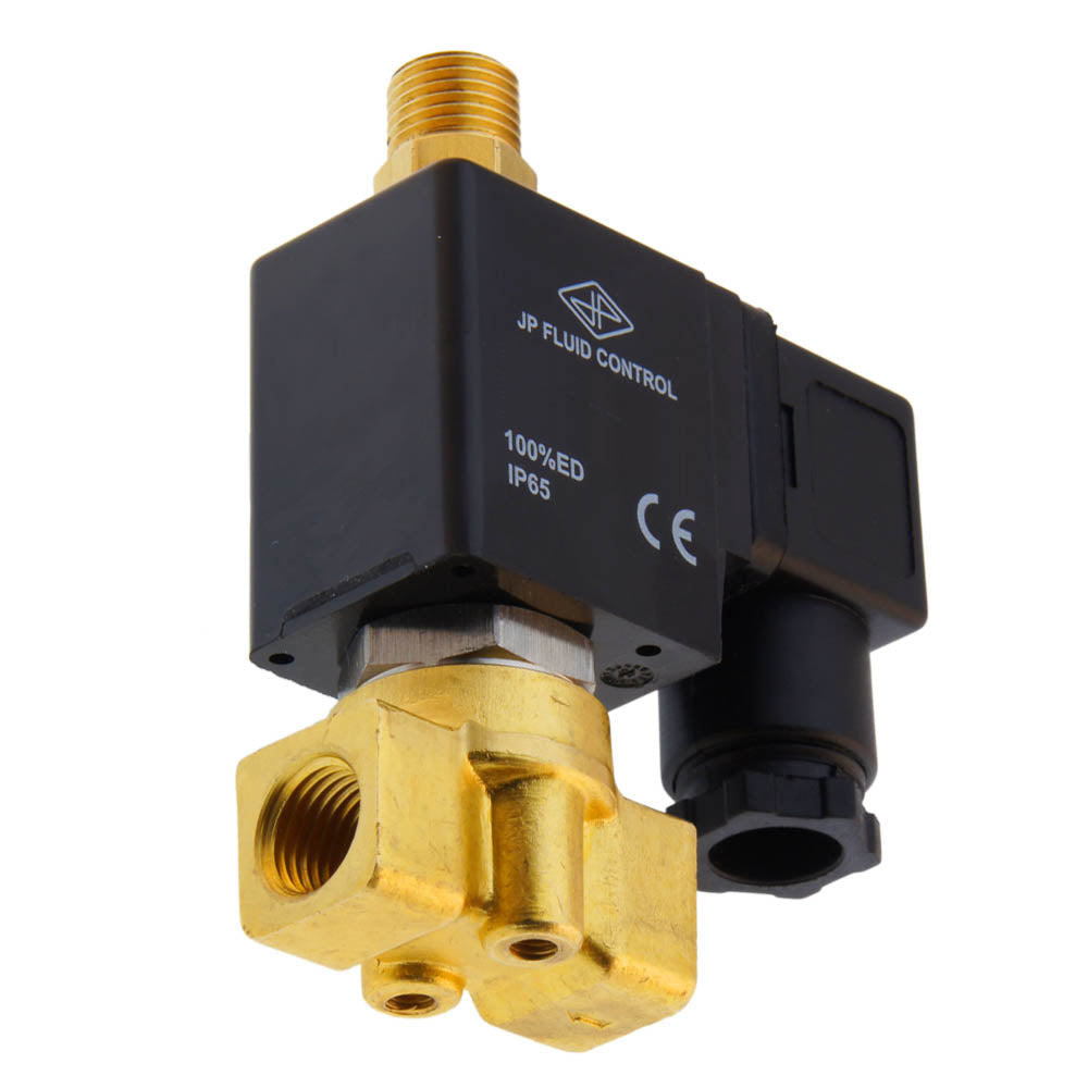 Solenoid Valve TW-DC 1/4'' 3/2 way DI brass FKM 0-5bar 12V DC