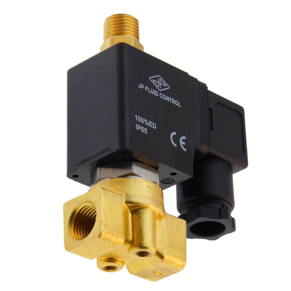 Solenoid Valve TW-DD 1/4'' 3/2 way UN brass EPDM 0-2,5bar 12V DC