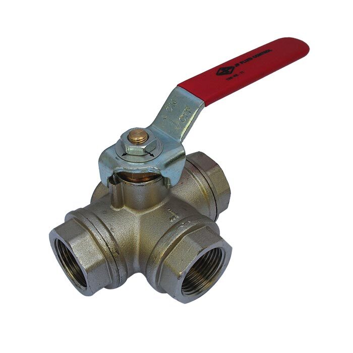 70 - G3/8'' 3-Way (L) Ball Valve F/F/F