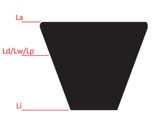 Narrow Metric V-belt SPC 22x18 Li-11117mm Ld-11200mm DIN 7753