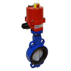 DN32 (1-1/4 inch) 12VAC Lug Electric Butterfly Valve GGG40-Stainless Steel-NBR - BFLL