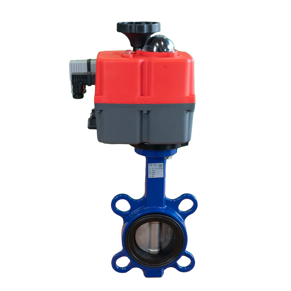 Electric Butterfly Valve DN80 24-240V AC/DC Modulating Fail-Safe Wafer GGG40 EPDM J+J