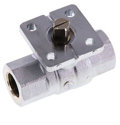 Rp3/8'' Brass Ball Valve 2-Way ISO-Top PN40 - BL2BA