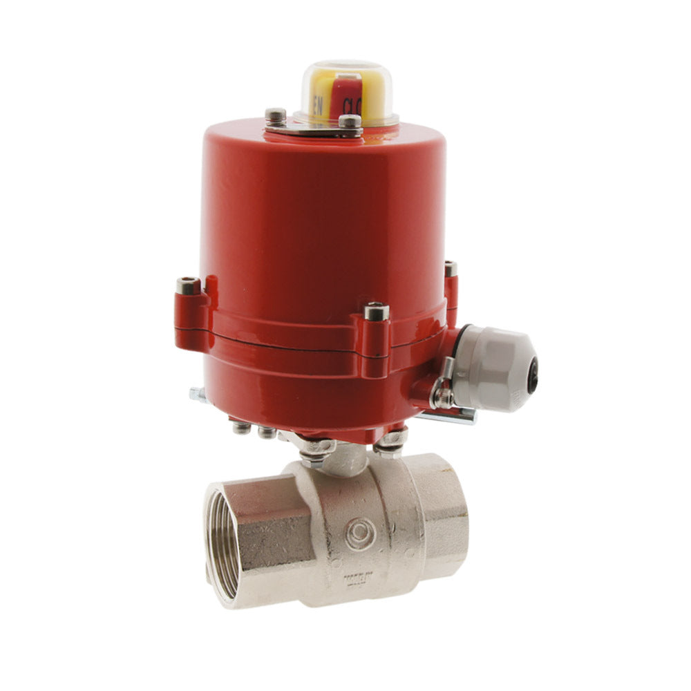 G1'' 12V DC 2-Way Brass Electrical Ball Valve - BL2BA