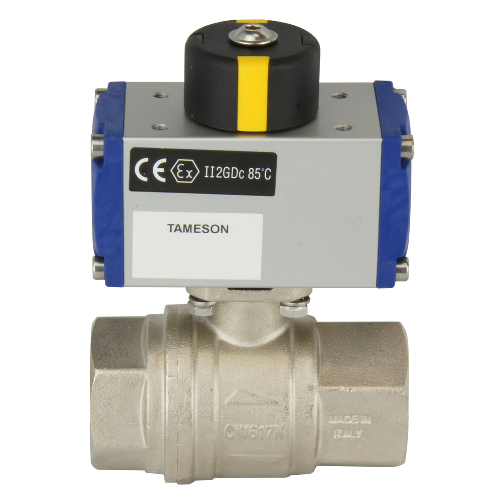 G1/4'' 2-Way Brass Pneumatic Ball Valve Double Acting - BL2BA