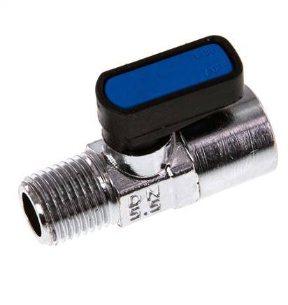 Male To Female R/Rp 1/4 inch 2-Way Brass Mini Ball Valve Compact EN331 Gas 20 Bar