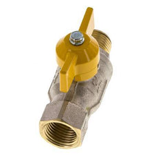 Male To Female R/Rp 1/2 inch Gas 2-Way Butterfly handle Brass Ball Valve