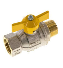 Male To Female R/Rp 3/4 inch Gas 2-Way Butterfly handle Brass Ball Valve