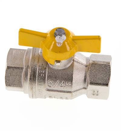 Rp 3/4 inch Gas 2-Way Butterfly handle Brass Ball Valve