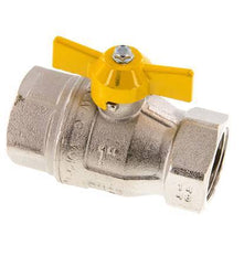Rp 1 inch Gas 2-Way Butterfly handle Brass Ball Valve