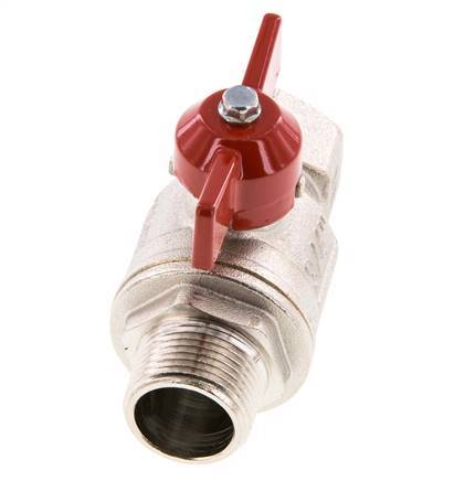 Male To Female R/Rp 3/4 inch Butterfly Handle 2-Way Brass Ball Valve