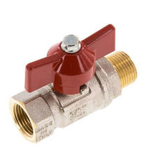 Male To Female R/Rp 3/8 inch Butterfly Handle 2-Way Brass Ball Valve