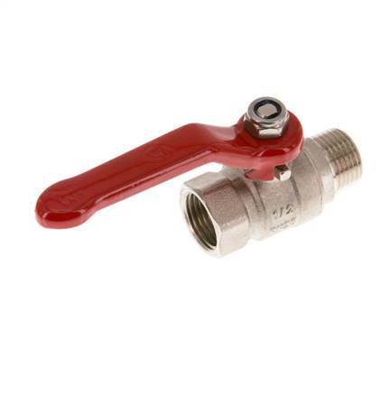 Male To Female R/Rp 1/2 inch Compact PN 25 2-Way Brass Ball Valve