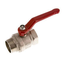 Male To Female R/Rp 1-1/2 inch Compact PN 25 2-Way Brass Ball Valve
