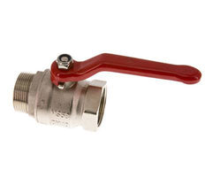 Male To Female R/Rp 1-1/2 inch Compact PN 25 2-Way Brass Ball Valve