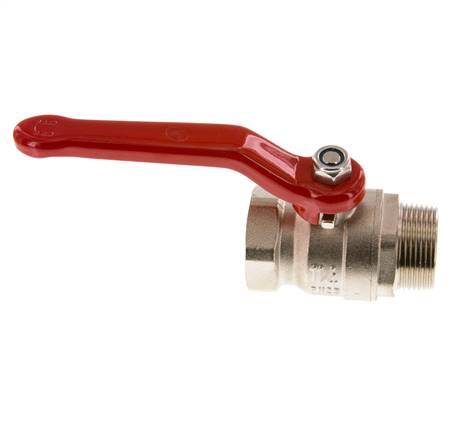 Male To Female R/Rp 1-1/4 inch Compact PN 25 2-Way Brass Ball Valve