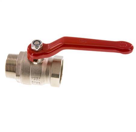 Male To Female R/Rp 1-1/4 inch Compact PN 25 2-Way Brass Ball Valve