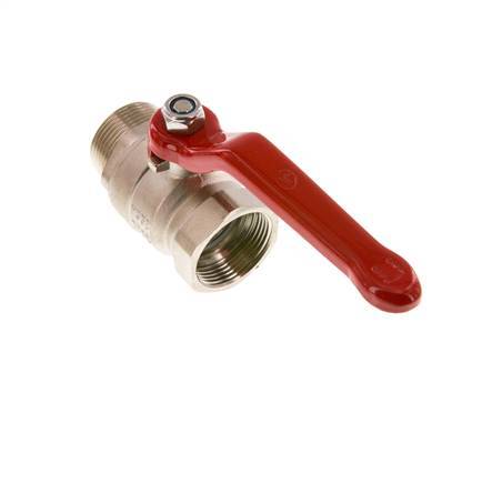 Male To Female R/Rp 1-1/4 inch Compact PN 25 2-Way Brass Ball Valve