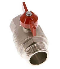 Male To Female G/G 1-1/4 inch Butterfly Handle Short Design 2-Way Brass Ball Valve