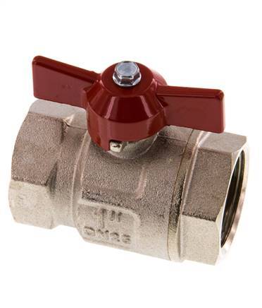 G 1 inch Butterfly Handle Compact 2-Way Brass Ball Valve