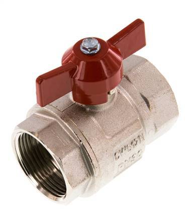 G 1-1/4 inch Butterfly Handle Compact 2-Way Brass Ball Valve
