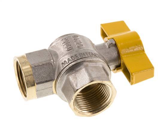 Rp 3/4 Inch Gas 2-Way Right Angle Brass Ball Valve