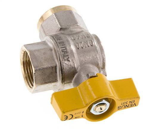 Rp 3/4 Inch Gas 2-Way Right Angle Brass Ball Valve