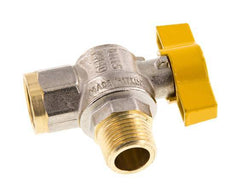 Male To Female R/Rp 1/2 Inch Gas 2-Way Right Angle Brass Ball Valve