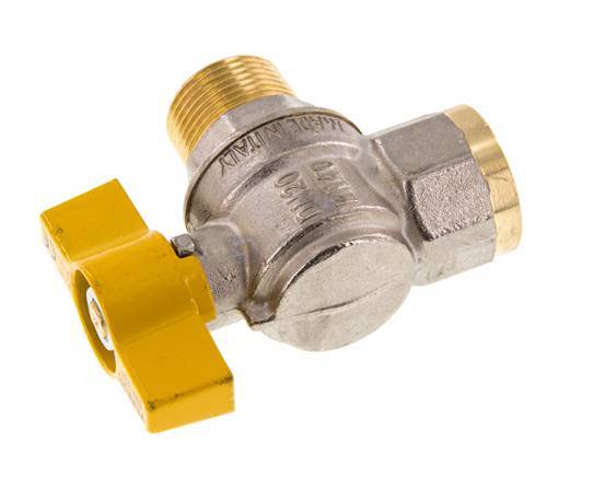 Male To Female R/Rp 3/4 Inch Gas 2-Way Right Angle Brass Ball Valve