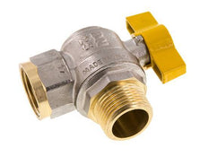 Male To Female R/Rp 1 Inch Gas 2-Way Right Angle Brass Ball Valve