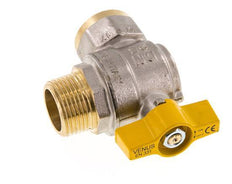 Male To Female R/Rp 1 Inch Gas 2-Way Right Angle Brass Ball Valve