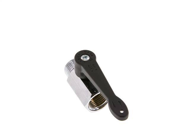 Male To Female G 1/2 inch 2-Way Brass Mini Ball Valve Long Handle 15 Bar