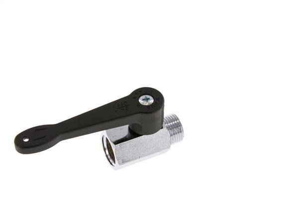 Male To Female G 3/8 inch 2-Way Brass Mini Ball Valve Long Handle 15 Bar