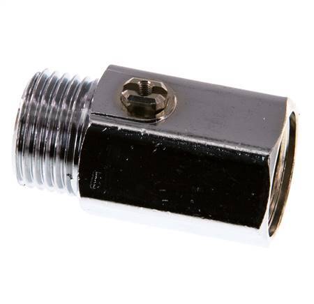 Male To Female G 1/2 inch 2-Way Brass Mini Ball Valve Screwdriver Operated 15 Bar